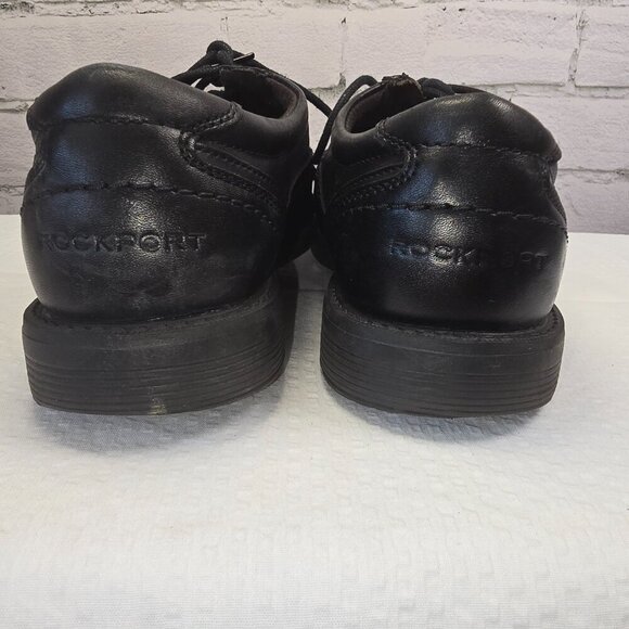 ROCKPORT MENS ESSENTIAL DETAILS WATERPROOF OXFORD, APRON TOE, BLACK SIZE 8 - Picture 6 of 9